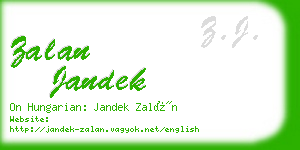 zalan jandek business card